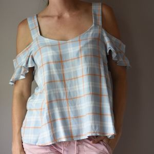 Sanctuary Cold shoulder tank with Ruffle NWOT